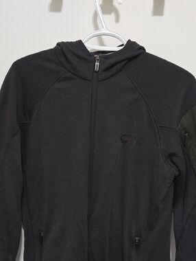 Icebreaker Realfleece Hoodie Brown And Green